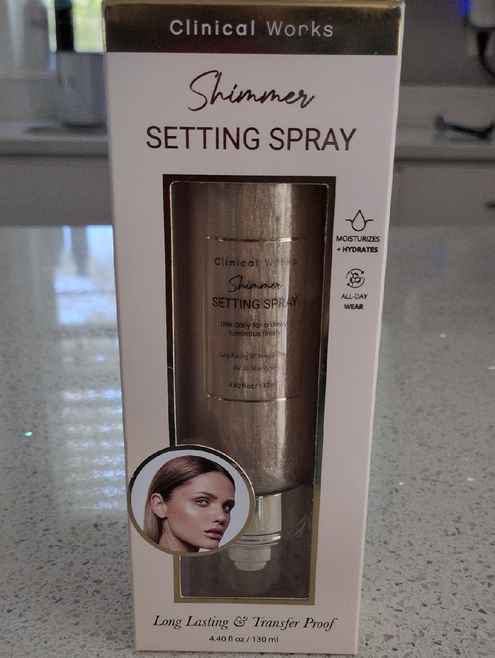 CLINICAL WORKS - Shimmer Setting Spray - Gold